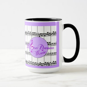 MoonDreams Music Black Ringer Tasse