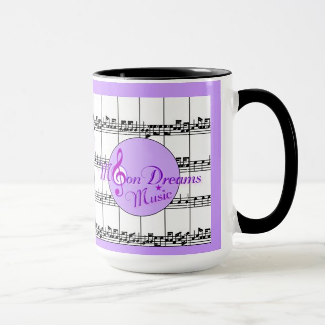MoonDreams Music Black Ringer Tasse (Rechts)