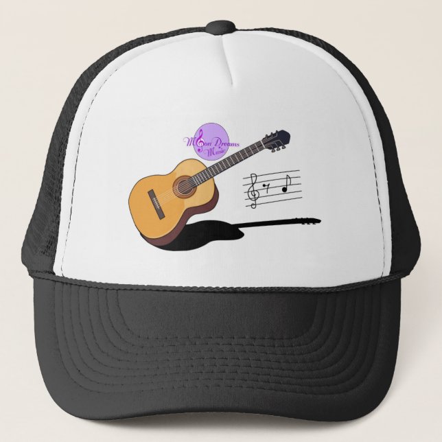 MoonDreams Music Guitar Trucker Hat Truckerkappe (Vorderseite)