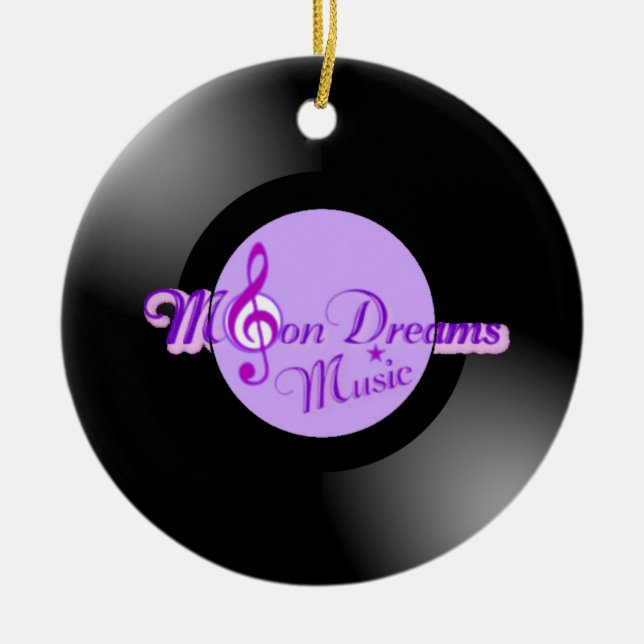 MoonDreams Music Record Circle Ornament (Vorne)
