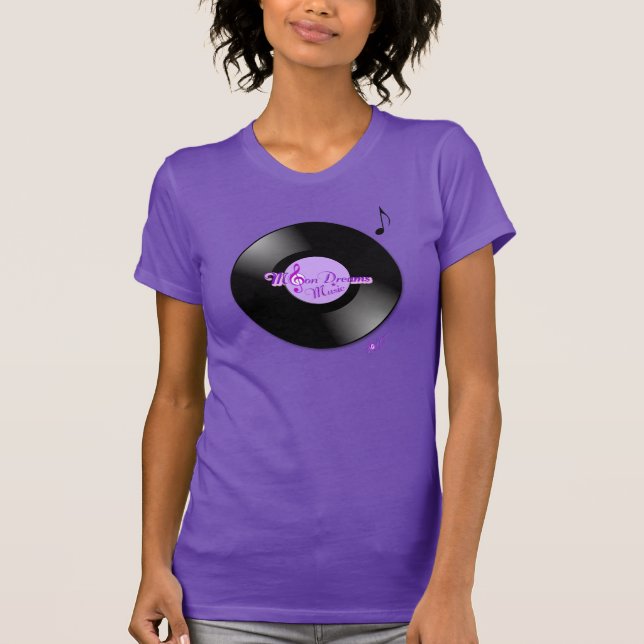 MoonDreams Music Record Lila Fine Jersey T - Shirt (Vorderseite)