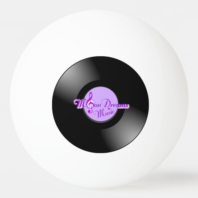 MoonDreams Music Record Ping Pong Ball Tischtennisball (Vorderseite)