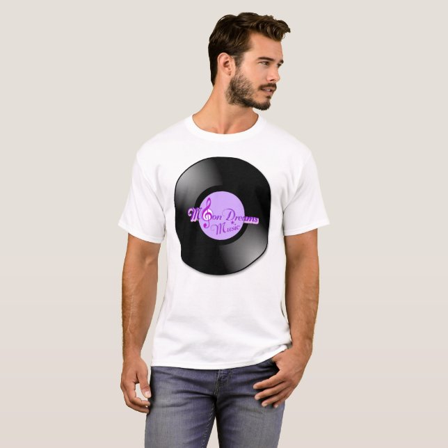 MoonDreams Musik-Logo-Aufzeichnung T-Shirt (Vorne ganz)