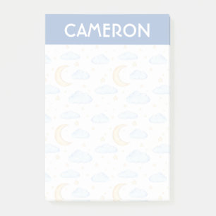 Moonenstars und Wolkenmuster Post-it Klebezettel