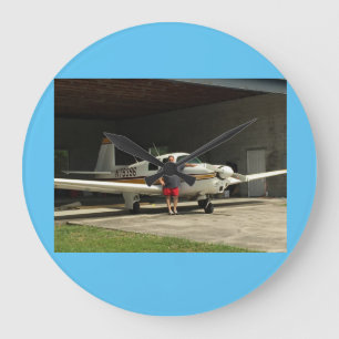 Mooney Airplane Clock Große Wanduhr