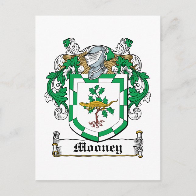 Mooney Familienwappen Postkarte (Vorderseite)