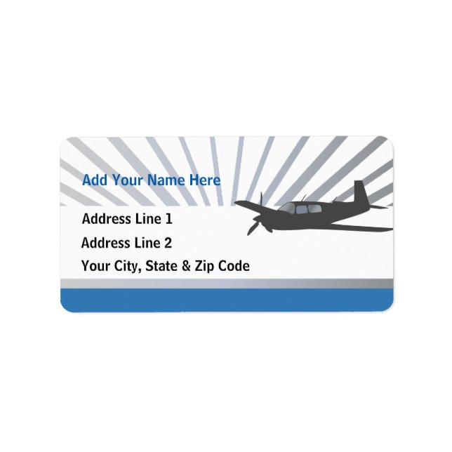 Mooney M20 Aviation Adressaufkleber (Vorne)