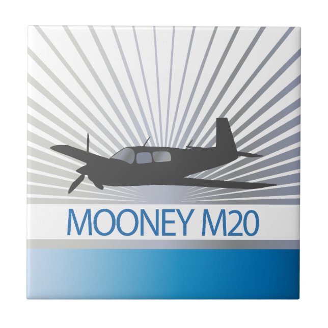 Mooney M20 Luftfahrzeuge Fliese (Vorderseite)