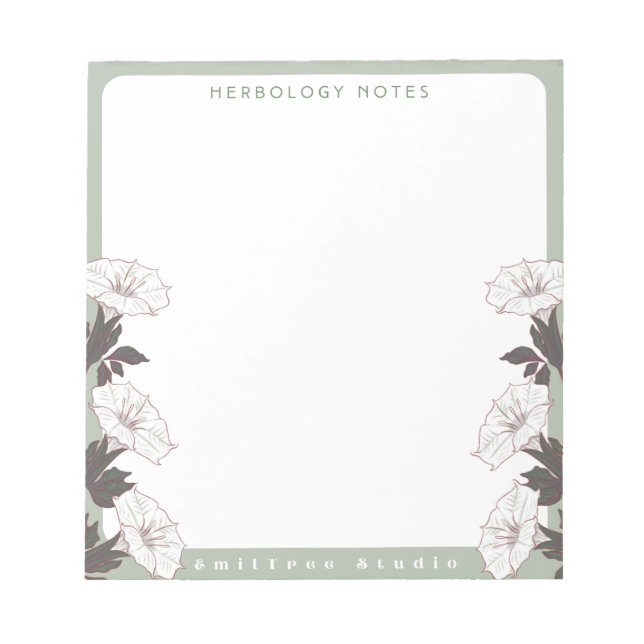 Moonflower Herbology Notepad Notizblock (Vorderseite)