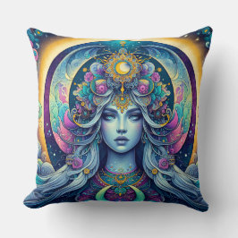 Moonflower Oracle Throw Pillow Kissen