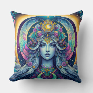 Moonflower Oracle Throw Pillow Kissen