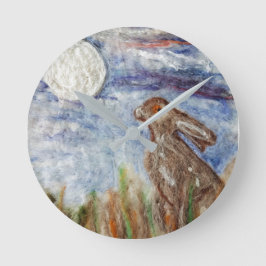 Moongazing Hase-Uhr Runde Wanduhr