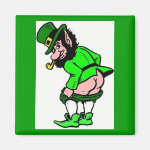 Mooning Leprechaun Magnet