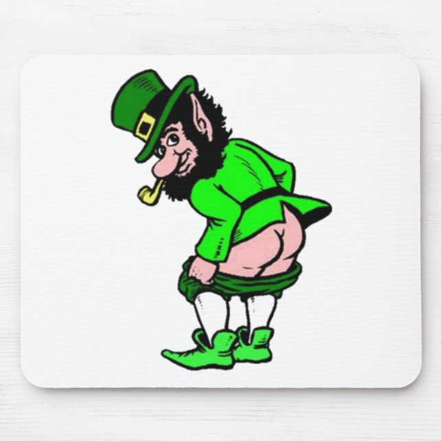 Mooning Leprechaun Mousepad (Vorne)