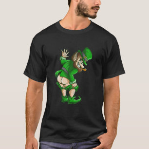 Mooning Leprechaun St Patricks Day Boys Men Funny T-Shirt