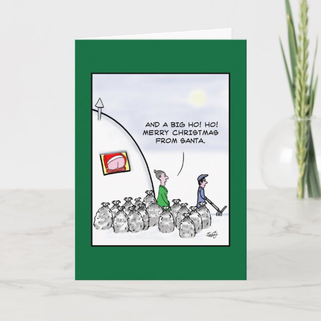Mooning Santa Feiertagskarte (Vorderseite)