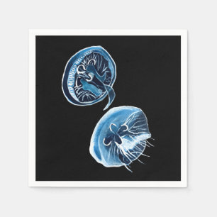MoonJellyfish Aquarellkunst Serviette