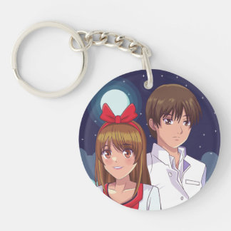 Moonlight Anime Duo Illustration Schlüsselanhänger