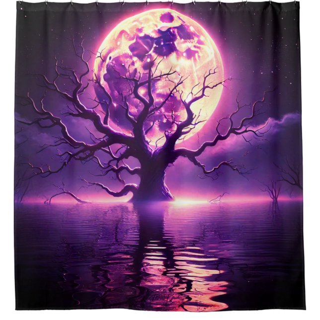 Moonlight Art Duschvorhang (Vorderseite)