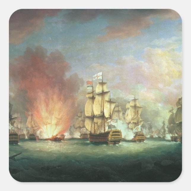 Moonlight Battle: Die Schlacht um Cape St Quadratischer Aufkleber (Vorderseite)