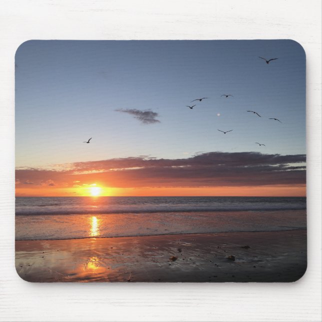 Moonlight Beach Sunset Mousepad (Vorne)