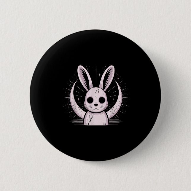 Moonlight Bunny Nge Alt Rabbit Horror Witch Moon C Button (Vorderseite)