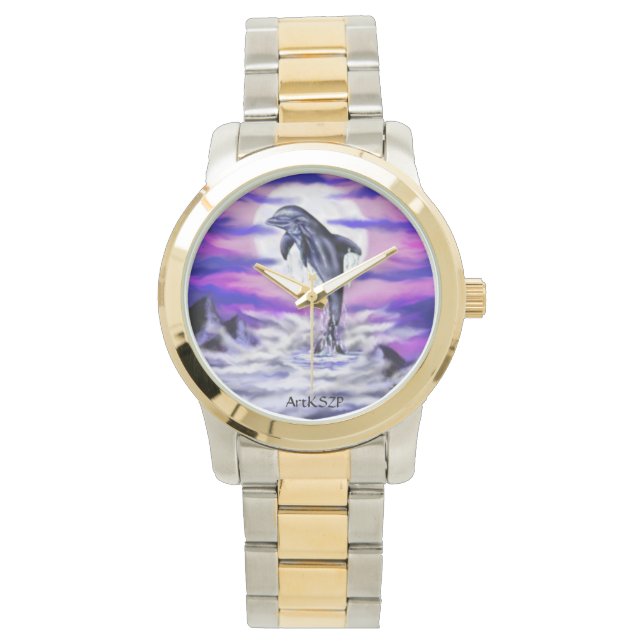Moonlight Dolphin Armbanduhr (Vorderseite)