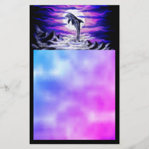 Moonlight Dolphin Briefpapier