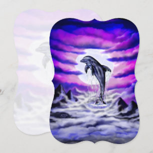 Moonlight Dolphin Einladung