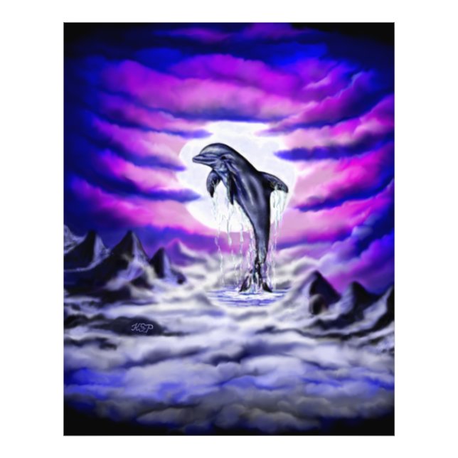 Moonlight Dolphin Fotodruck (Vorne)