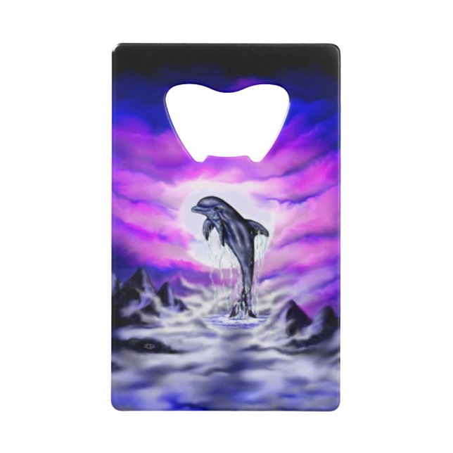 Moonlight Dolphin Geldbeutel Flaschenöffner (Vorderseite)