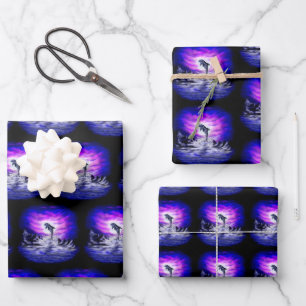Moonlight Dolphin Geschenkpapier Set