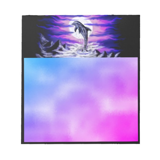 Moonlight Dolphin Notizblock (Vorderseite)
