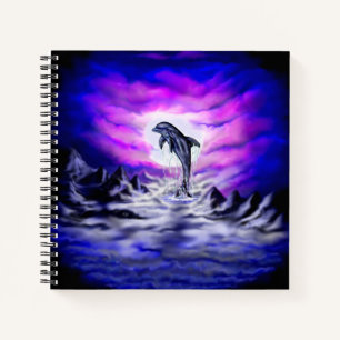 Moonlight Dolphin Notizbuch
