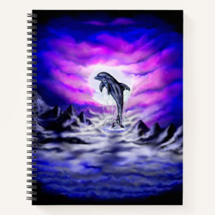 Moonlight Dolphin Notizbuch