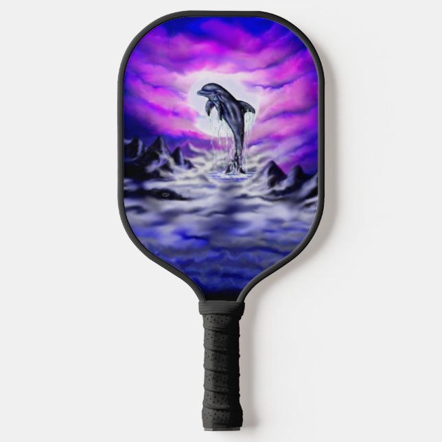 Moonlight Dolphin Pickleball Schläger (Vorderseite)