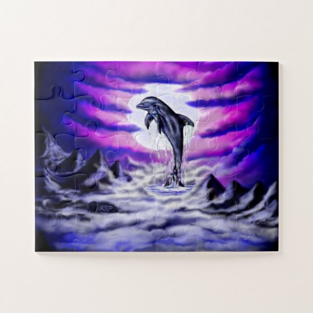 Moonlight Dolphin Puzzle (Horizontal)