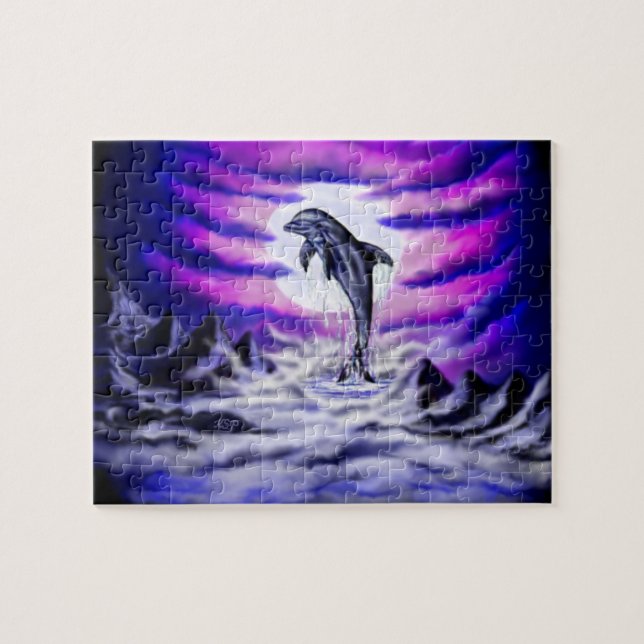 Moonlight Dolphin Puzzle (Horizontal)