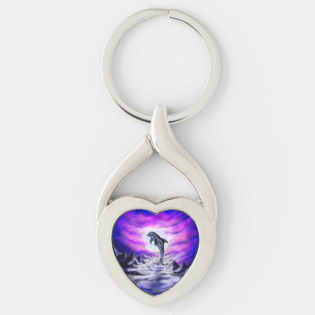 Moonlight Dolphin Schlüsselanhänger (Vorderseite)