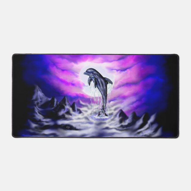 Moonlight Dolphin Schreibtischunterlage (Vorderseite)