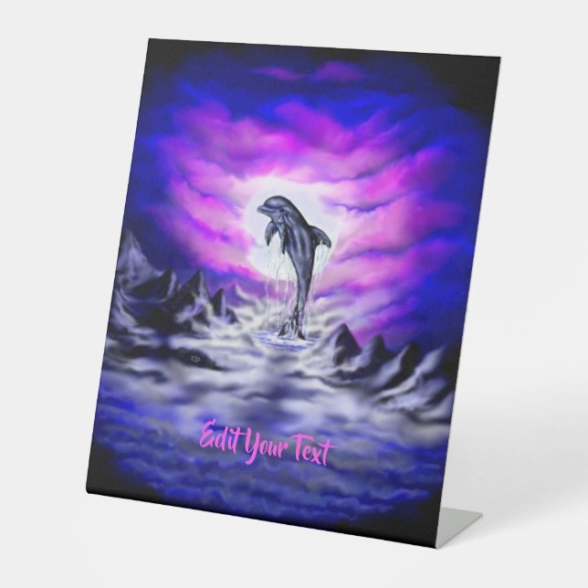 Moonlight Dolphin Sockelschild (Vorderseite)