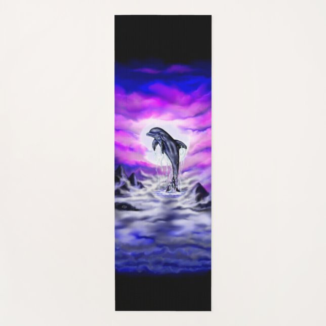 Moonlight Dolphin Yogamatte (Vorderseite)