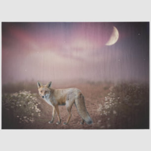 Moonlight Dream Fox Szene Seidenpapier
