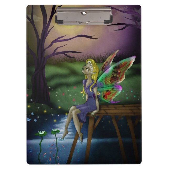 Moonlight Fairy Klemmbrett (Vorderseite)