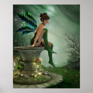 Moonlight Fairy Print Poster