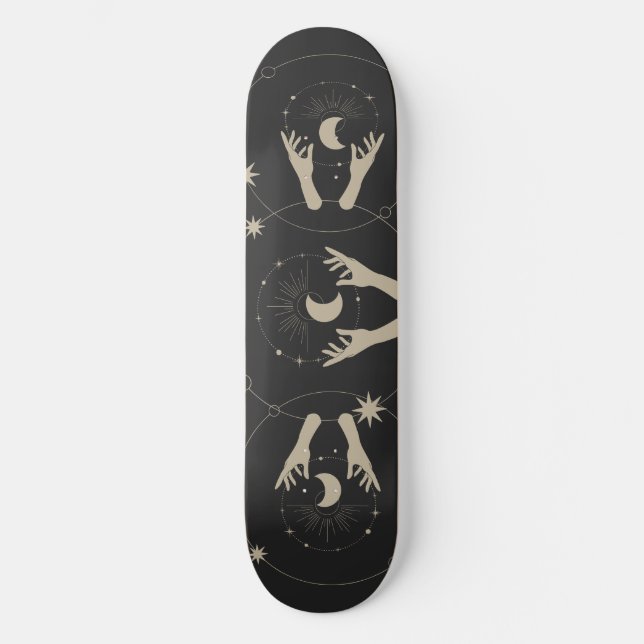 moonlight fantasy aesthetic design skateboard (Vorderseite)