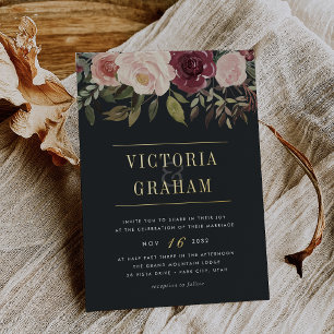 Moonlight Garden Dark Watercolor Folieneinladung