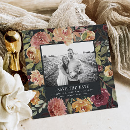 Moonlight Garden Foto Save the Date Karte