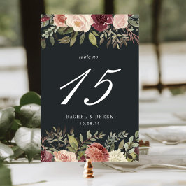 Moonlight Garden Tischnummer Card