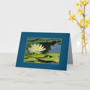 MOONLIGHT-GELBE LOTUS-BLOSSOM/BUDDHA-QUOTE KARTE